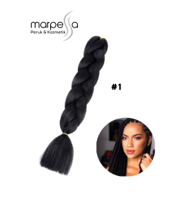 Sentetik Örgülük Saç 100 Gr. - Siyah