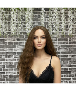 Diva Serisi - Kumral Kabarık Dalgalı Uzun Fiber Sentetik Peruk 