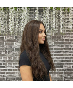 Diva Serisi - Kahverengi Kabarık Dalgalı Uzun Fiber Sentetik Peruk 