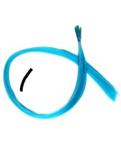 Renkli Sentetik Boncuk Kaynaklık Saç + Takım Aparatı - Turkuaz  Mavi- 10 Adet